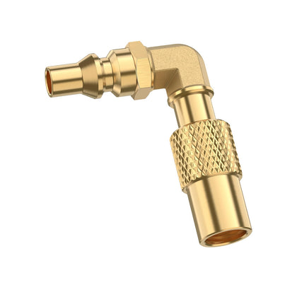 VIEAUBE brass quick-connect elbow adapter for easy outdoor griddle hookups