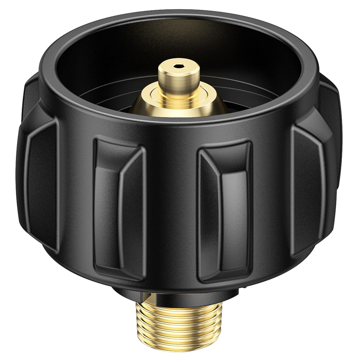 VIEAUBE safety cap feature indicating flow stops if damaged.