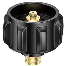 VIEAUBE safety cap feature indicating flow stops if damaged.