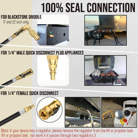 VIEAUBE safety shut-off valve helps control propane flow safely.