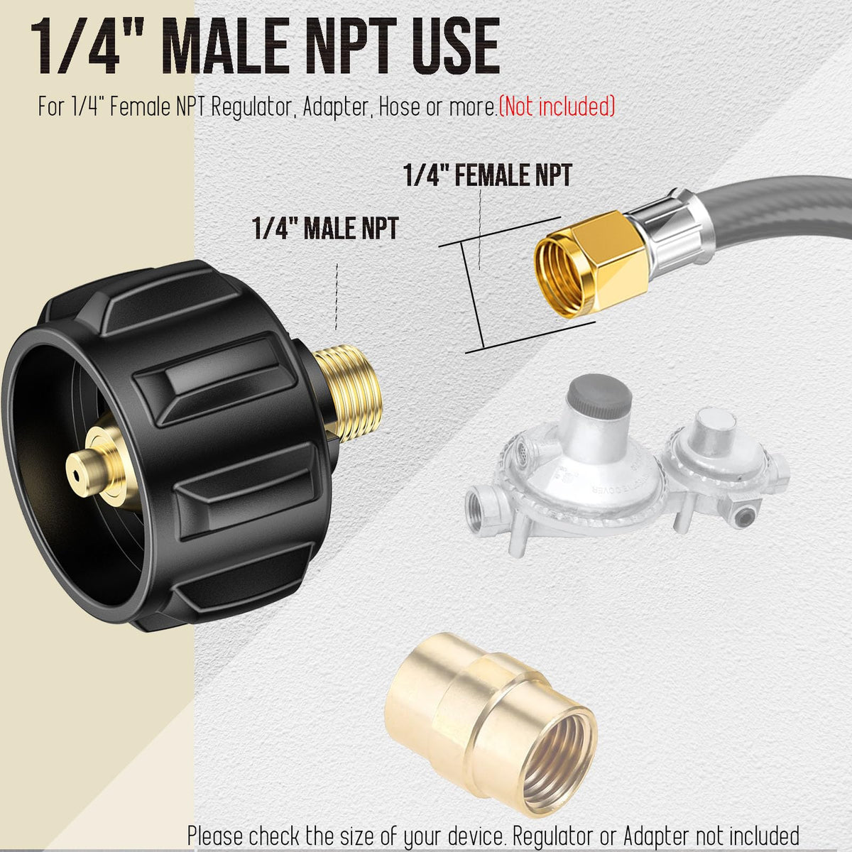 VIEAUBE tank connection setup for 5-100 lb propane tanks.