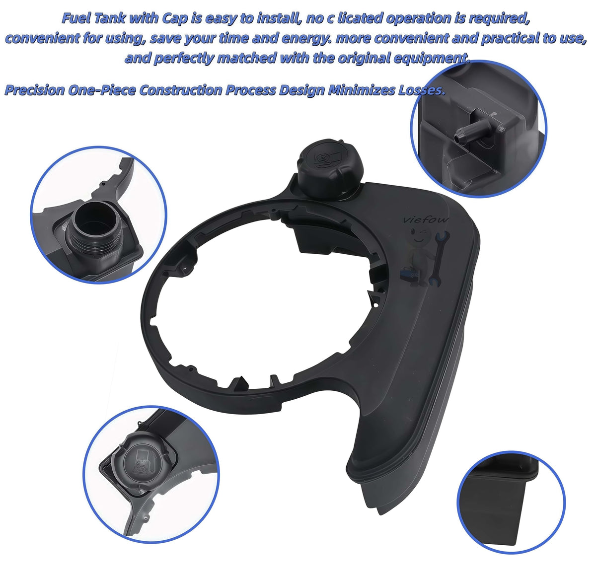 Viefow fuel tank cap assembly shown in one‑piece construction