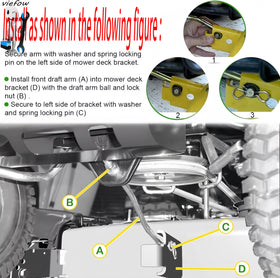 Viefow GX20497 spring-locking pin provides secure, quick deck height adjustments.