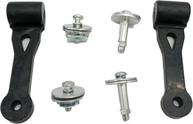 Viefow upper chute latch assembly secures bagger connection