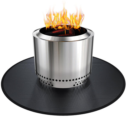 Viesembo 38in round firepit mat protects patio from embers and heat