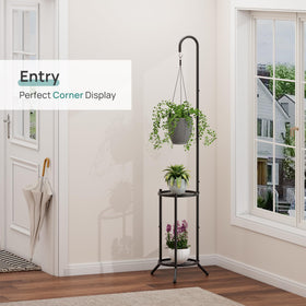 Viewcare 11-inch metal discs stabilize pots for a stylish plant display.