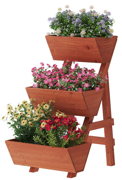 Viewcare 3-tier vertical garden bed assembled on patio for herbs