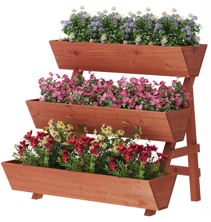 ViewCare 3-tier vertical garden bed ready for assembly, space-saving patio solution