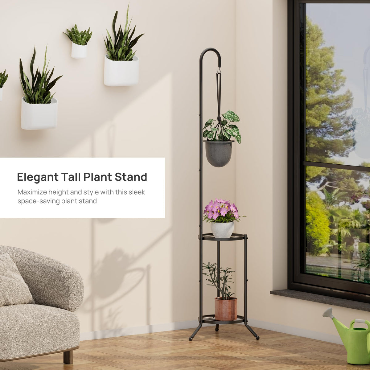 Viewcare 41-inch hanging space accommodates multiple pots at different heights.