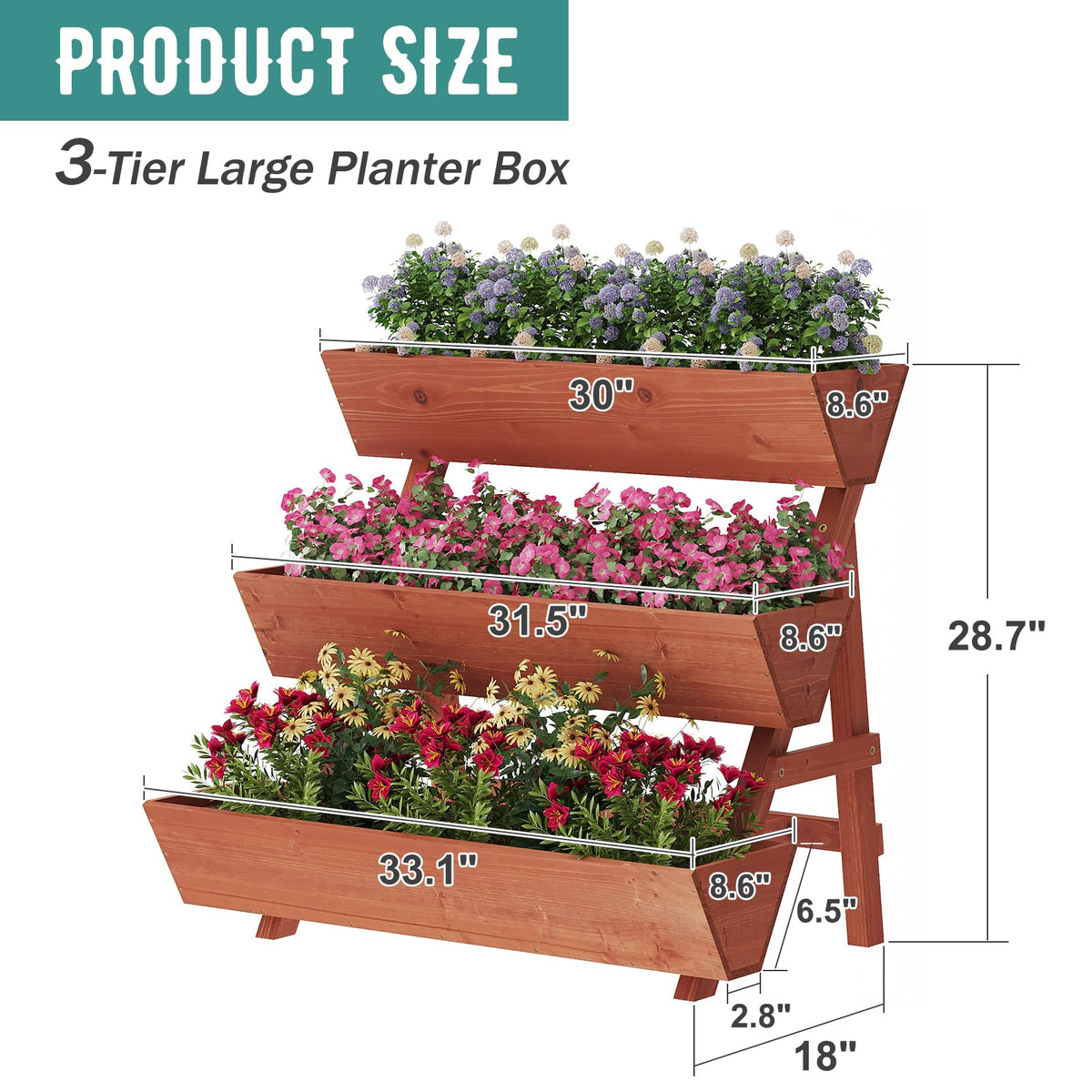 ViewCare vertical planter enables diverse plantings for herbs, flowers, or vegetables