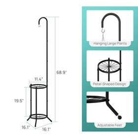 Viewcare heavy-duty iron planter rack provides sturdy indoor or outdoor vertical storage.