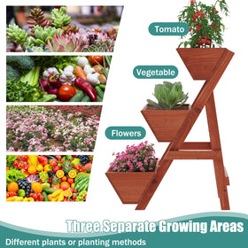 Viewcare raised garden bed with sturdy wooden frame for outdoor use