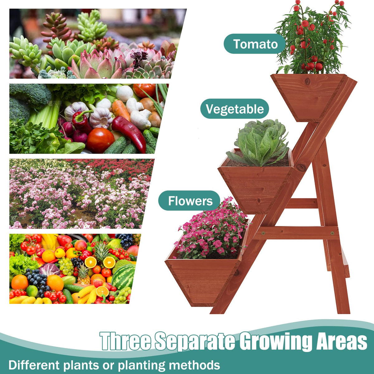 ViewCare raised garden bed with legs elevates planting height for easy access