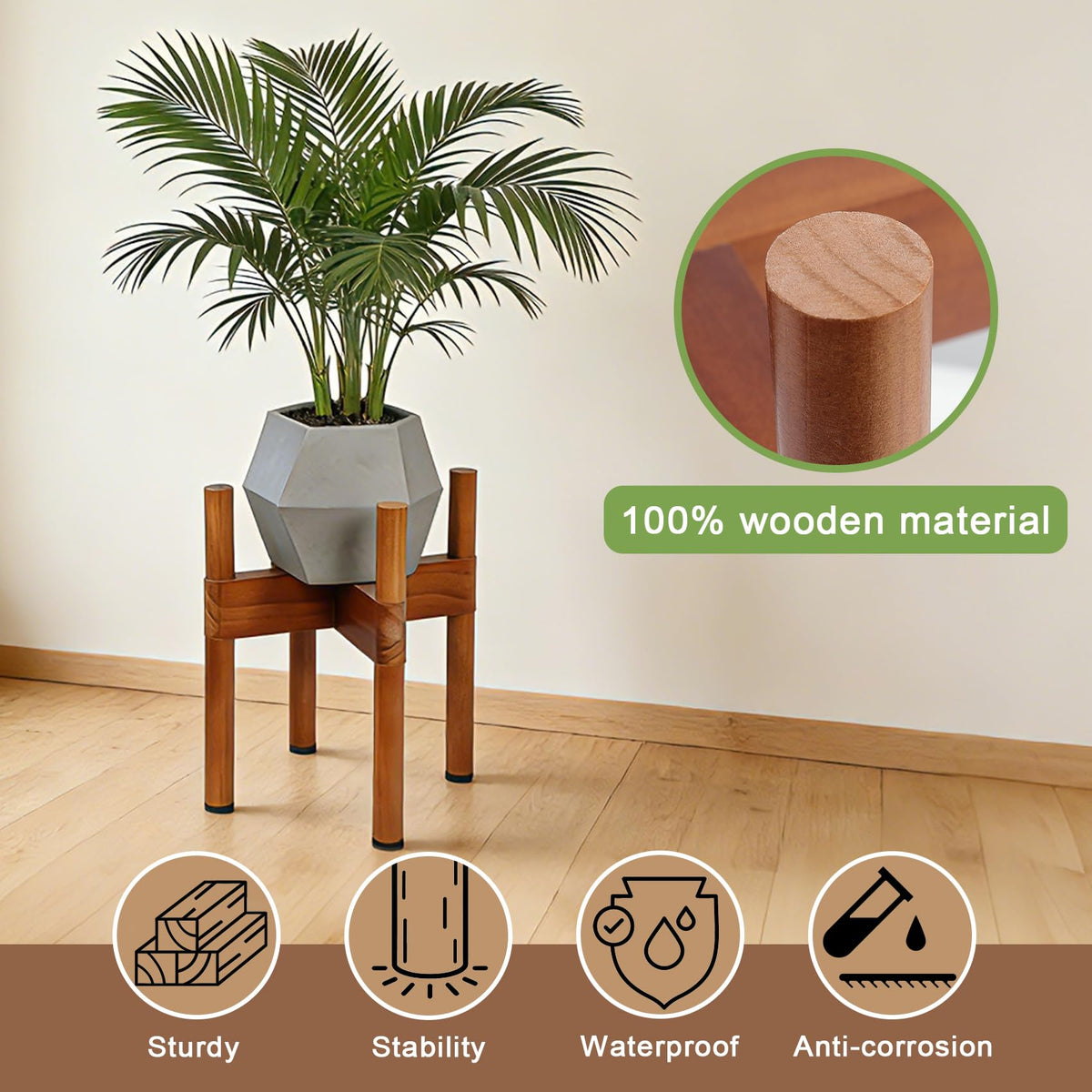 Vigordream 2-height design supports varying pot sizes and aesthetics