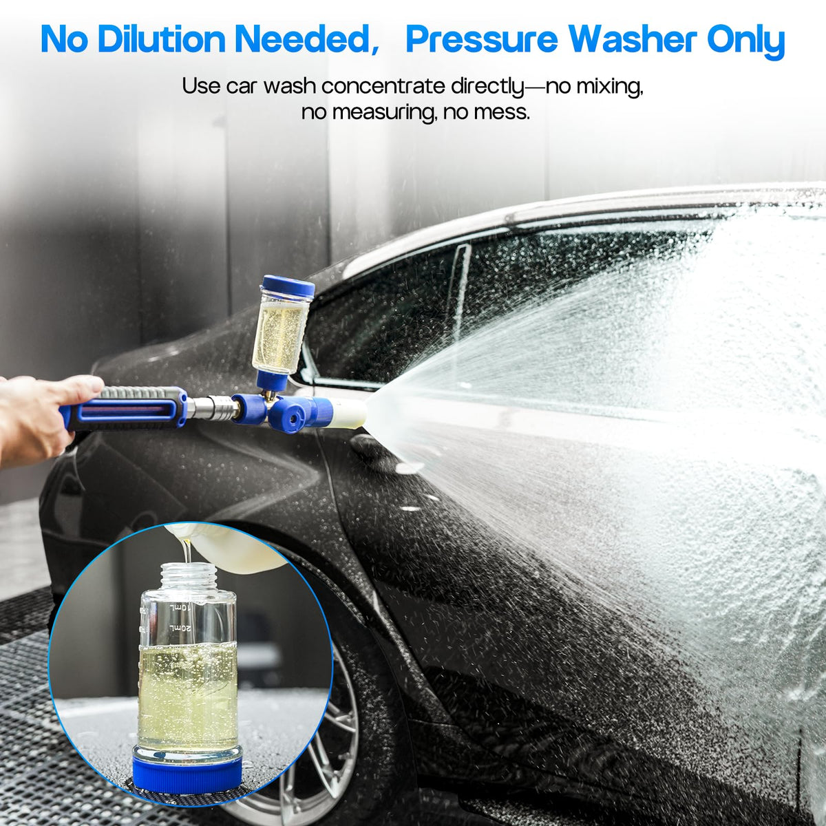 VIGORSHINE adjustable foam concentration enables tailored cleaning for different grime levels