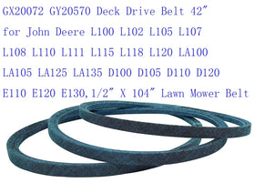 VIGORVIL 104-inch deck belt installed on a John Deere mower for reliable operation