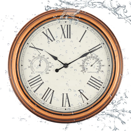 Vigorwise 12-inch clock face with clear numbers for outdoor readability.
