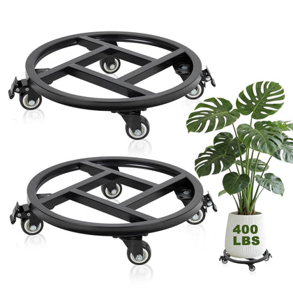 Vigorwise 12-inch plant caddy base frame enables sturdy mobility for large pots.