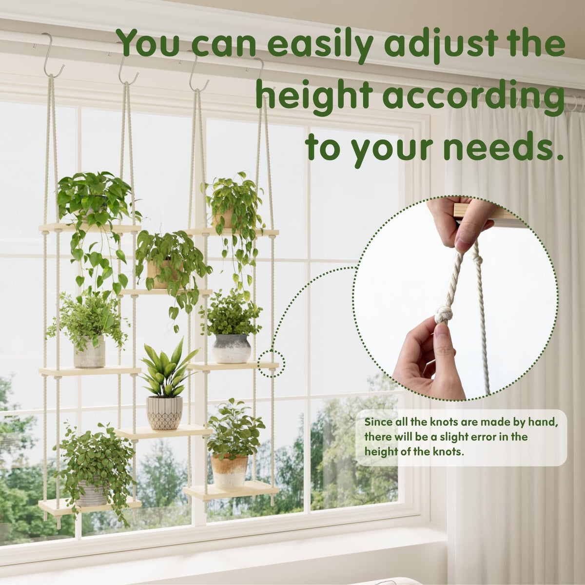 Vihawke floating plant shelf adds elegant indoor display.