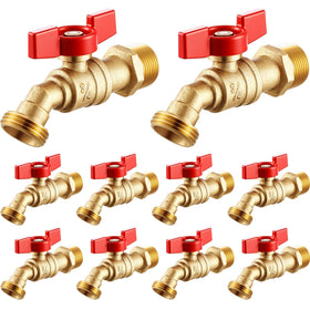 VIHOSE 10-pack brass hose bib package for durable outdoor use