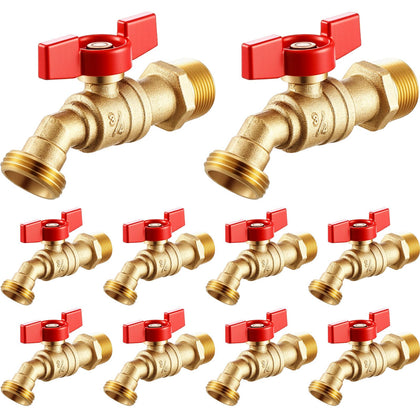 VIHOSE 10-pack brass hose bib package for durable outdoor use