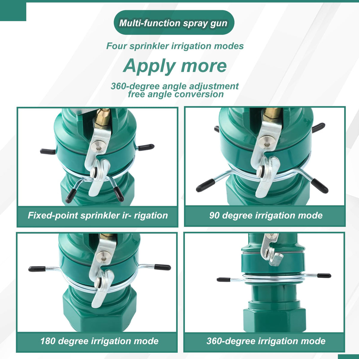 VIHOSE adjustable-angle spray from 25 to 360 degrees for flexible irrigation