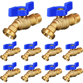 VIHOSE brass hose bib with a T-handle for easy shut-off during watering