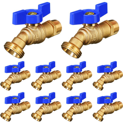 VIHOSE brass hose bib with a T-handle for easy shut-off during watering