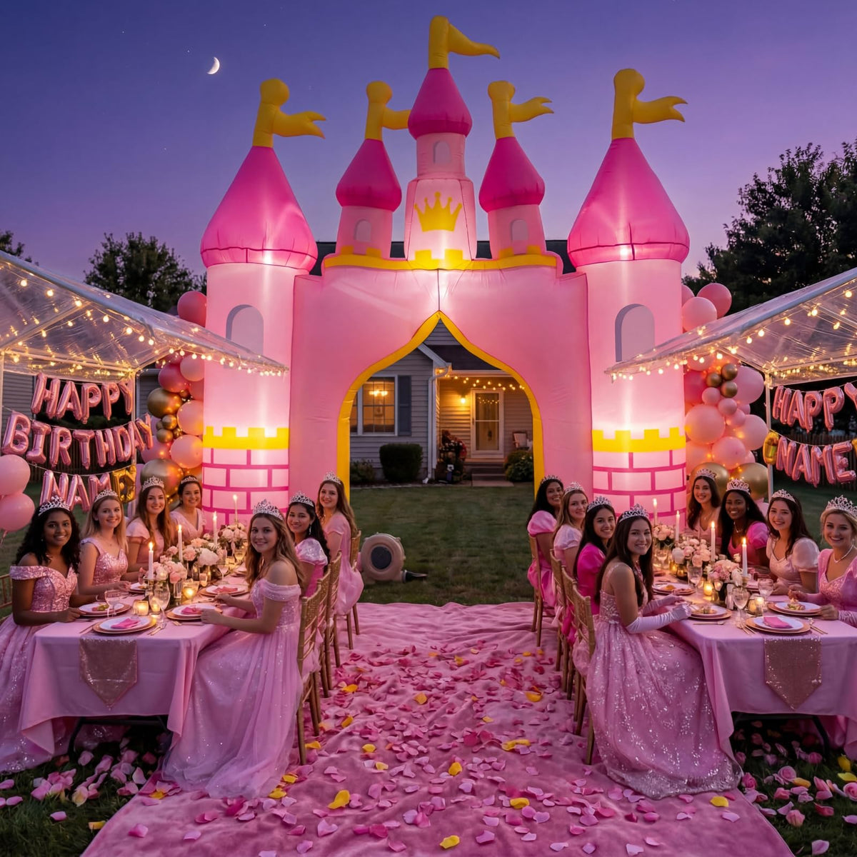VIHOSE easy setup inflatable arch with blower for quick decorating