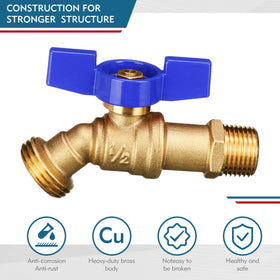 VIHOSE leak-free hose bib keeps water waste to a minimum during use