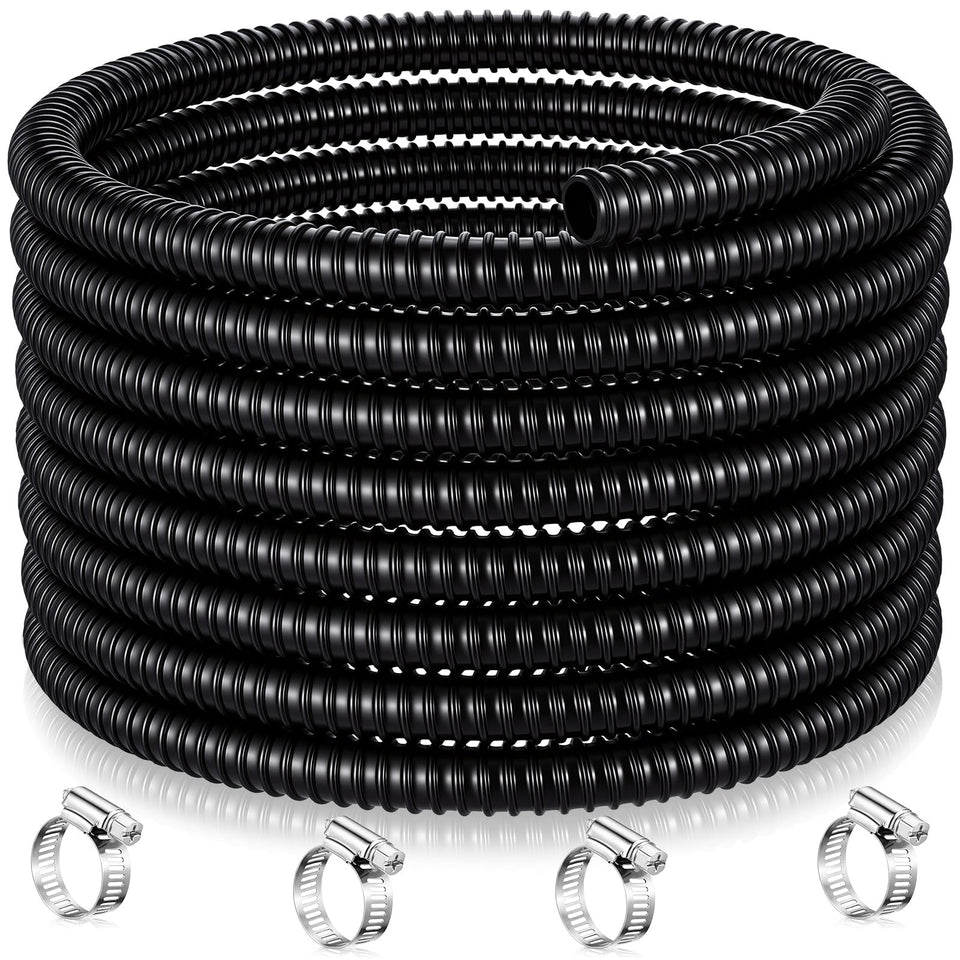 VIHOSE pond tubing 3/4 inch, 20 ft black, flexible water transfer.