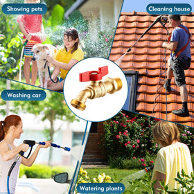 VIHOSE red outdoor spigot ideal for garden and car wash