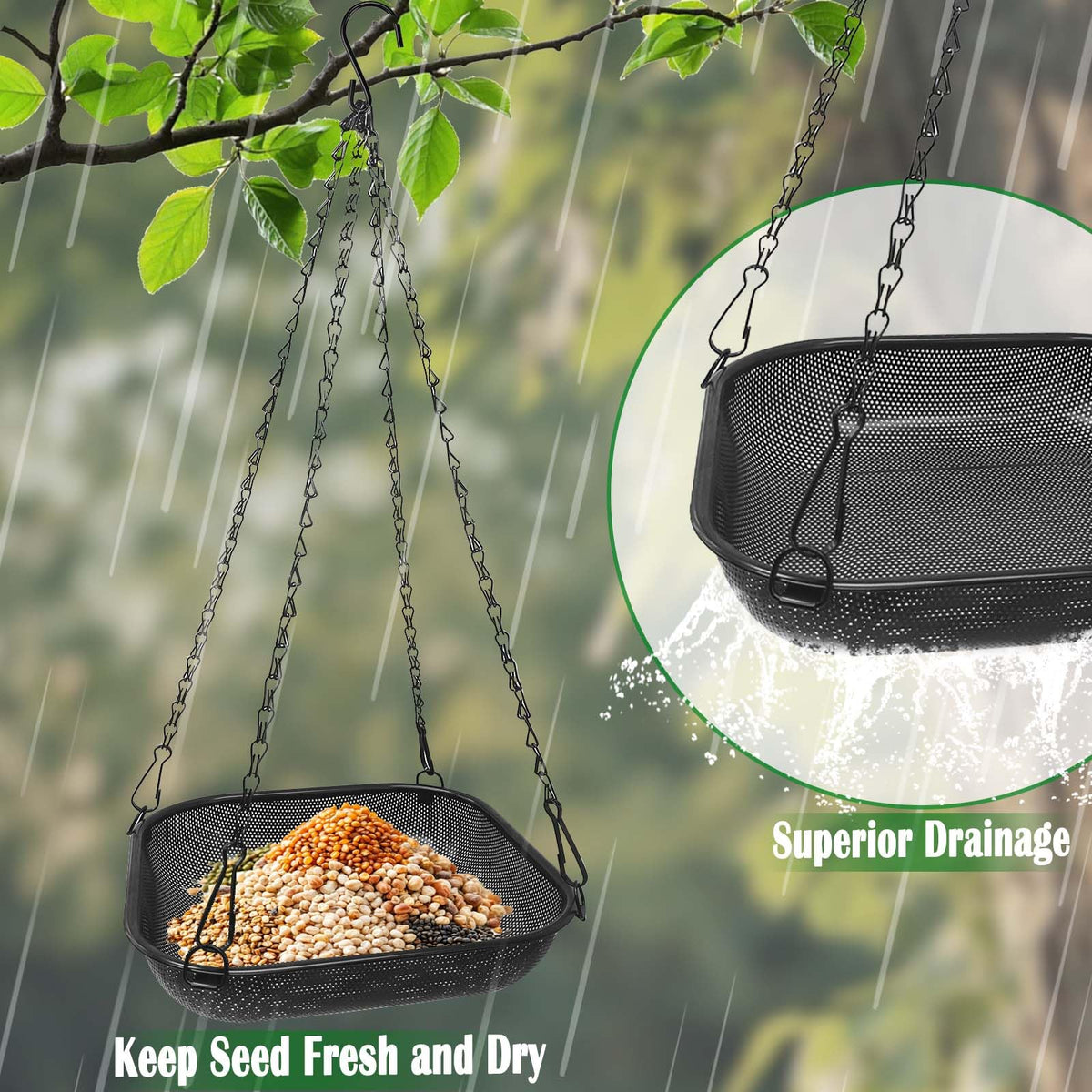 VIHSIPR open mesh design welcomes finches, sparrows, cardinals, and other small birds