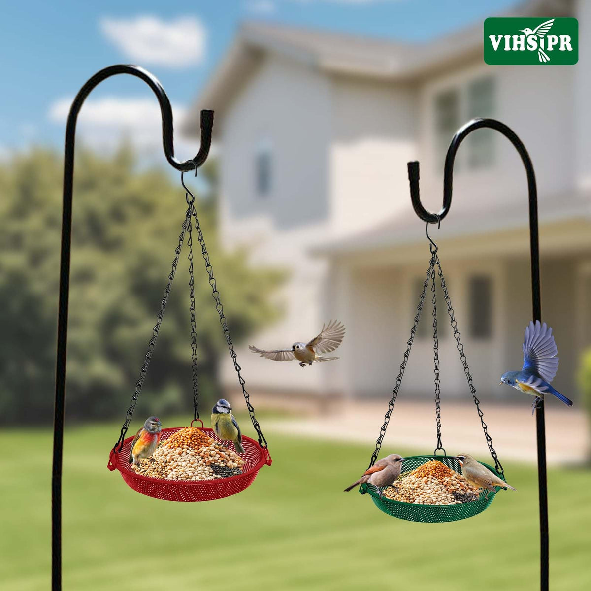 Designed for small wild birds like finches and sparrows.