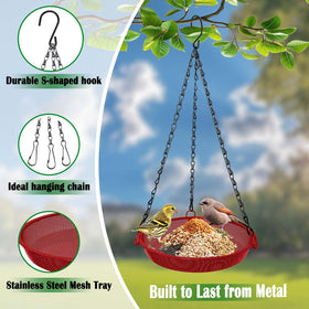 Open mesh design gives easy access for finches, chickadees, sparrows.