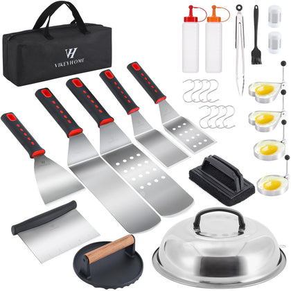 VIKEYHOME griddle basting cover in use for even heat
