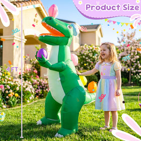 VIKIMORA Easter dinosaur with LED egg for bright night display.