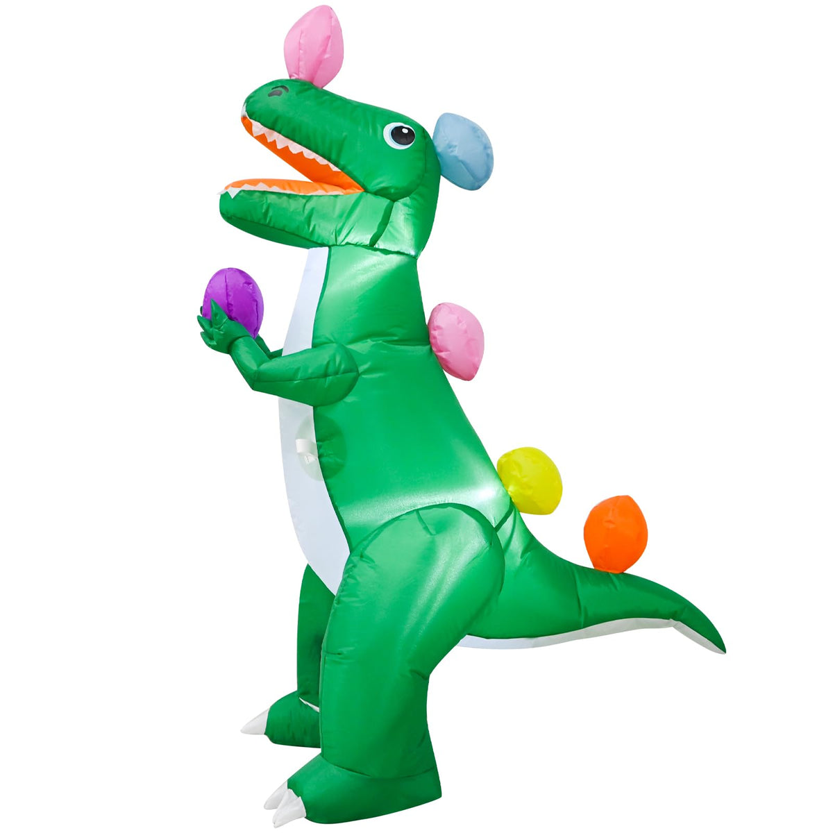 VIKIMORA photo-friendly Easter display featuring a playful dinosaur.