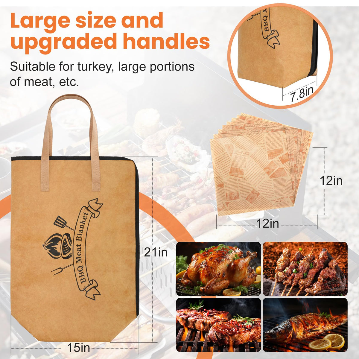 Vikua BBQ Blanket open design enables easy placement of meat