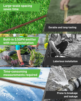 Vikua built-in 0.5 GPH emitter tubing for efficient distribution