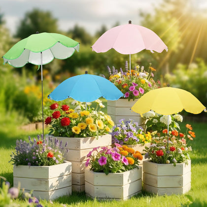 Vikua plant umbrella 26 inch canopy shields sun exposed leaves for vibrant growth