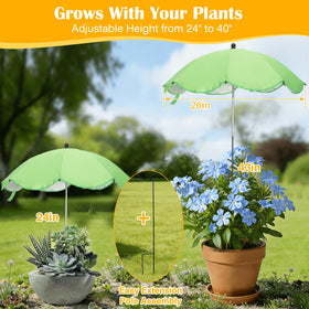 Vikua plant umbrella adjustable height adapts to small seedlings and tall blooms