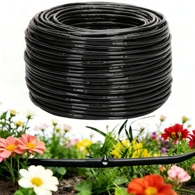 Vikua quarter-inch drip tubing with six-inch emitter spacing for targeted root watering.