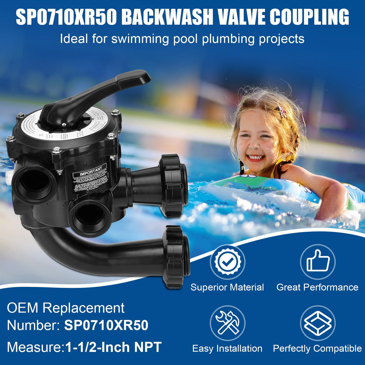 Included O-ring replacement cover improves sealing for Vikua SP0710XR50