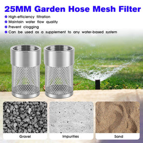 Vilapow garden hose suction screen maintains flow while filtering sediments.