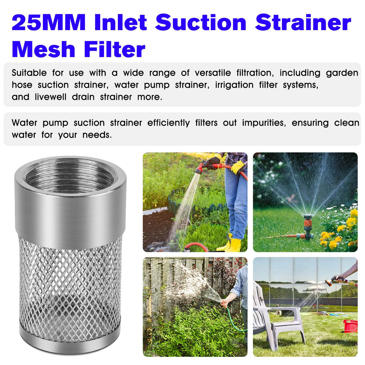 Vilapow livewell drain strainer protects pumps and drains from debris.
