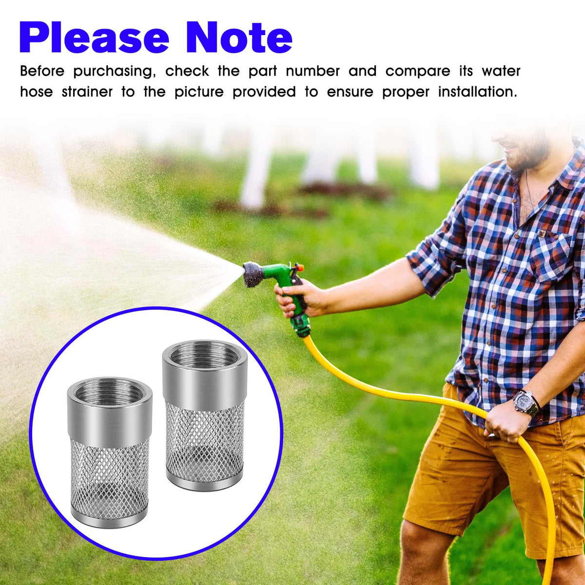 Vilapow 2-pack hose strainers provide ready filtration options.