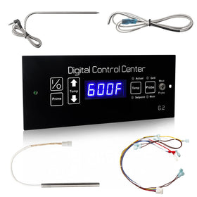 Village Smoker digital control board kit on Louisiana G2 grill front view for precise grilling