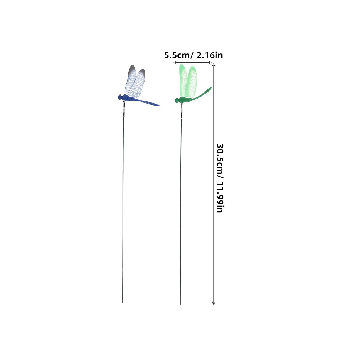 VILLCASE flutter-spring dragonfly stake sways with breeze for lifelike motion.