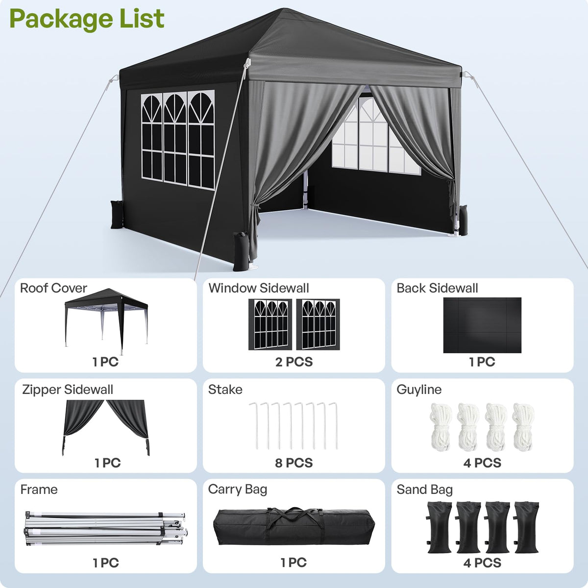 Vinabilia canopy carry bag for easy transport and storage